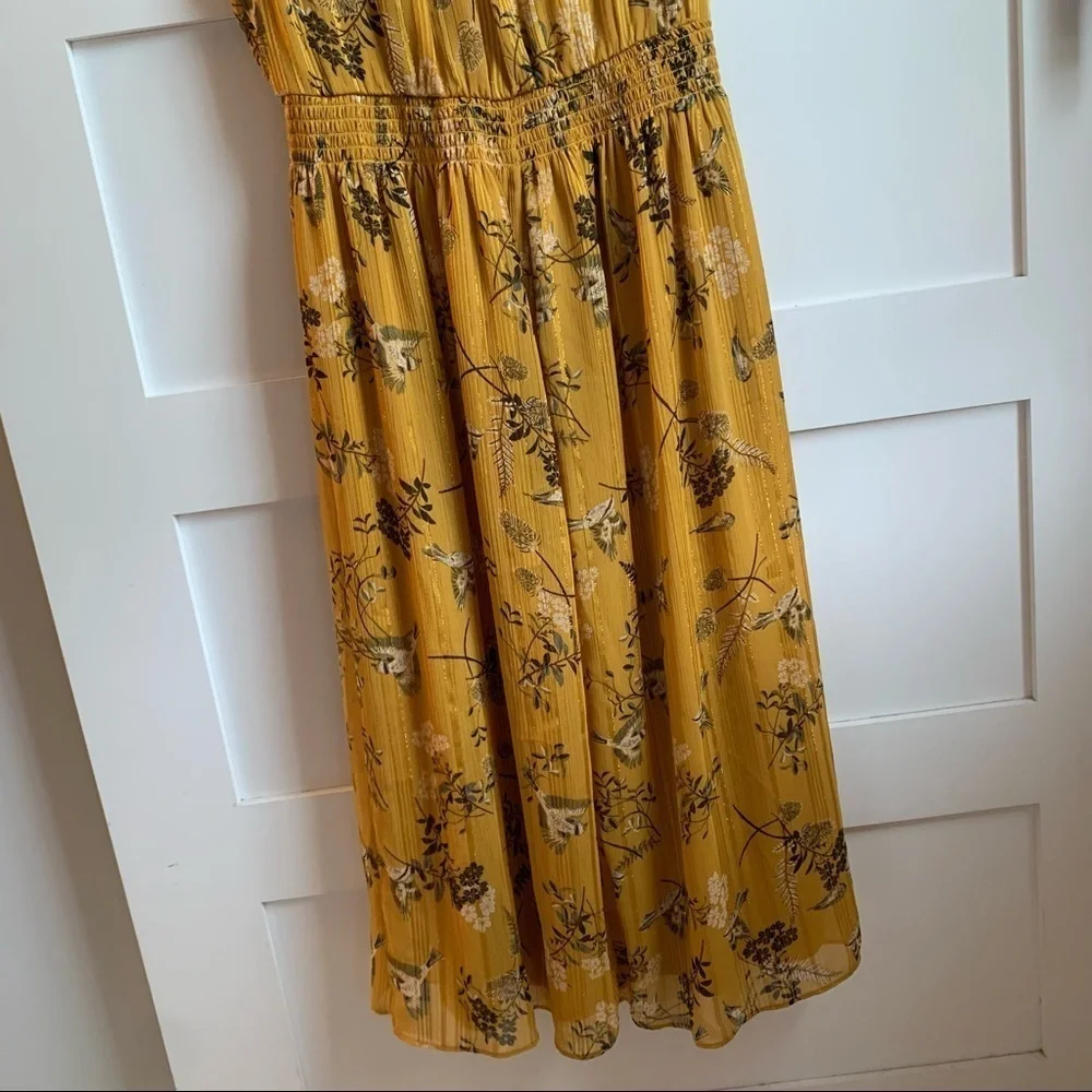 MAGGY LONDON | EUC Golden Yellow Boho Midi Dress 2